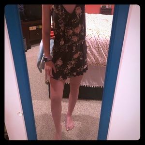 Flower-print romper